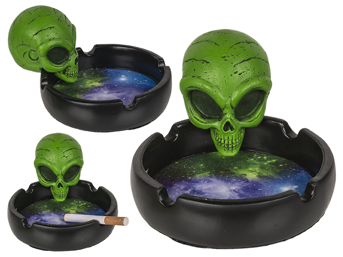 Asbak Alien-Head polyresin