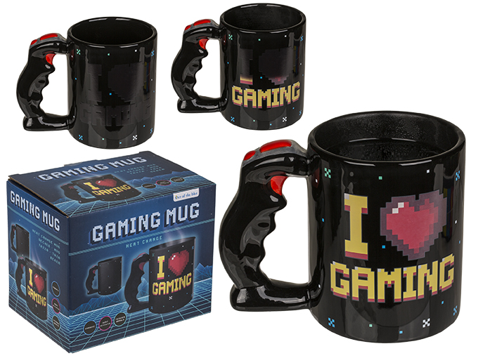 Mok I Love Gaming met thermal effect ±320ml H:±10x12cm ceramic