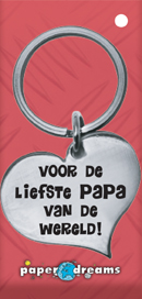 Hart sleutelhanger - papa - Afbeelding 2