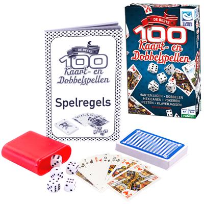 100 Kaart &amp; Dobbel Spellen van Clown Games