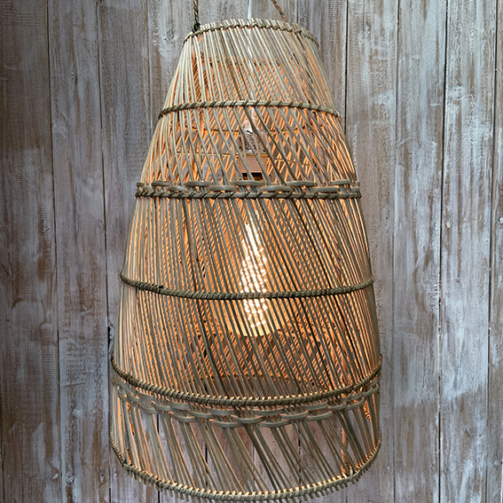 Rotan lamp rond ±50cm - Afbeelding 2