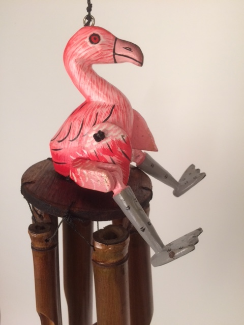 Bamboe windgong flamingo 30cm - Afbeelding 5