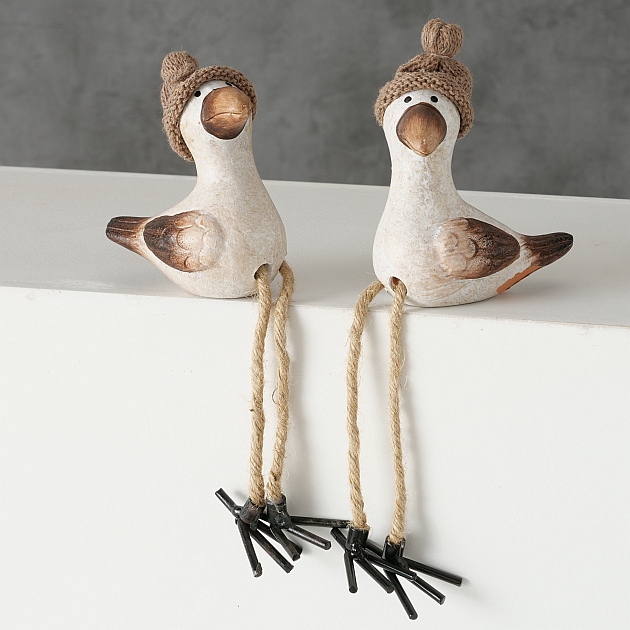 Vogelbeeld Simon plankzitter | 2 soorten | meeuw H22cm