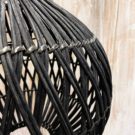 Lamp rotan bol zwart ±25cm - Afbeelding 3