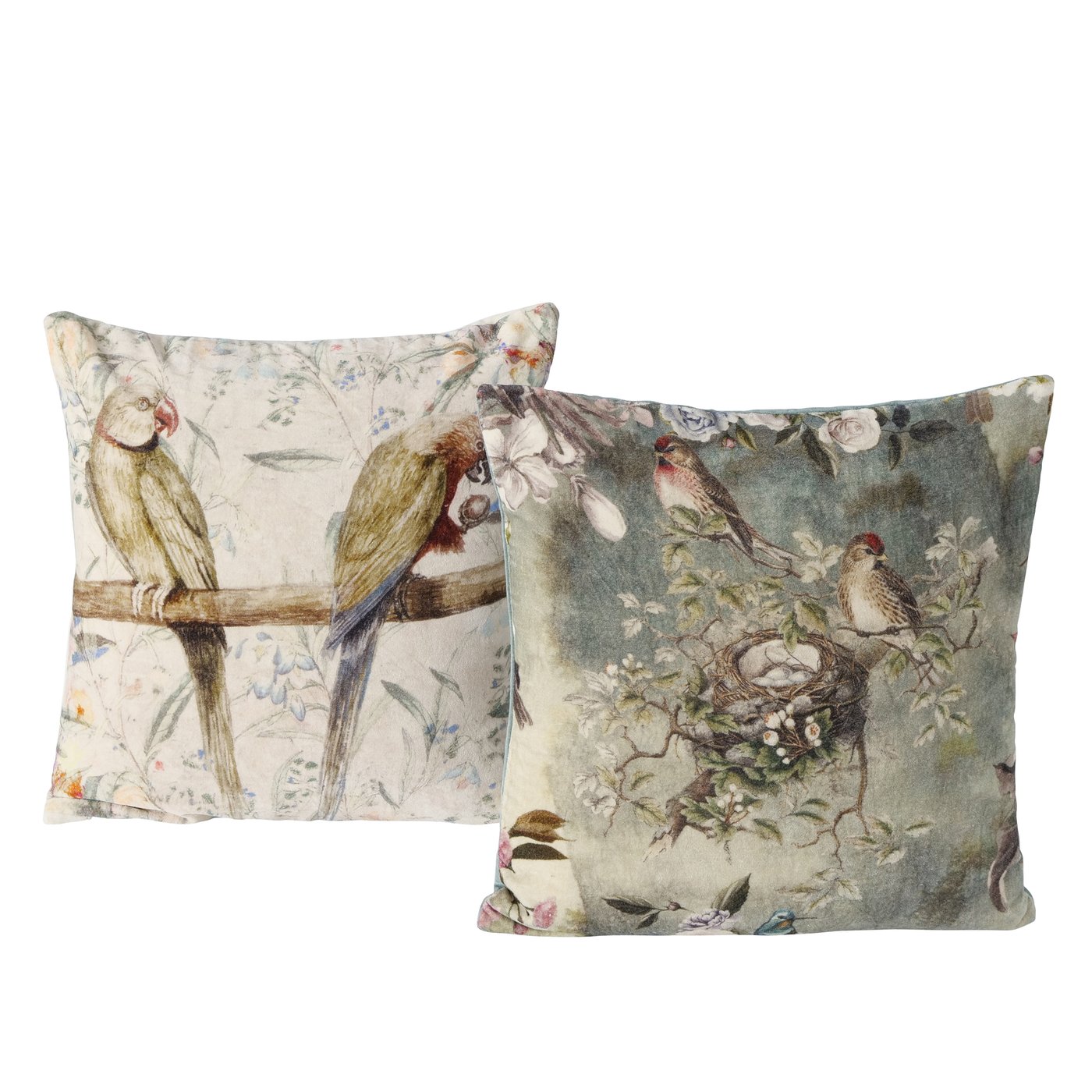 Kussen Lacona, 2 ass., Cremewit/Lichtgroen, L 45cm, B 45cm