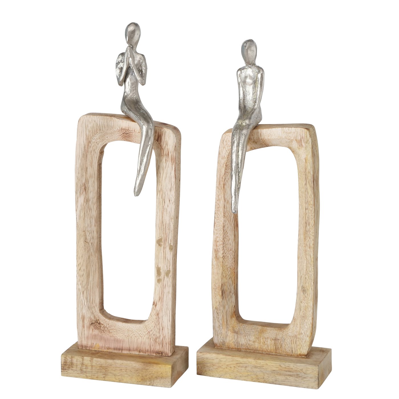 Beeld Antello, 2 ass., Ovaal, H 39cm, Mangohout