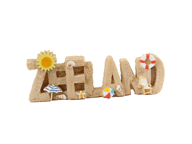 Vrolijk zomers woord ZEELAND 13x1x4.5 cm