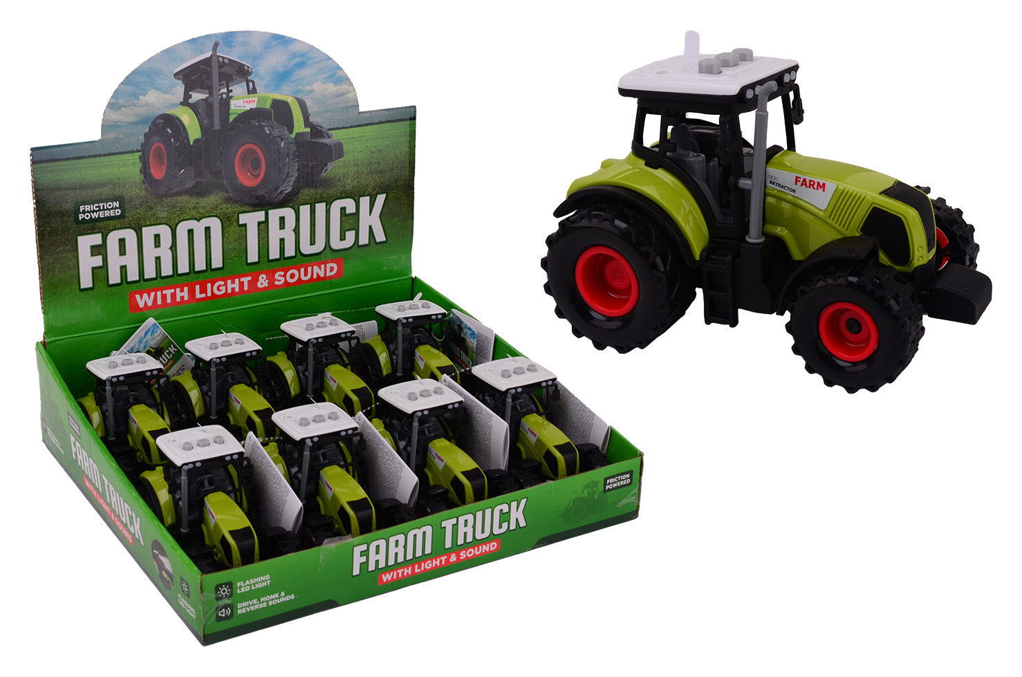 Junior Farming tractor frictie met licht en geluid