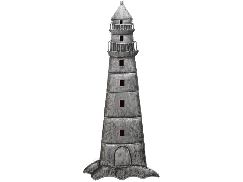 Metalen wanddeco Vuurtoren 100cm