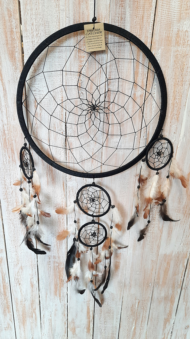Dromenvanger ±32cm met kleintjes zwart