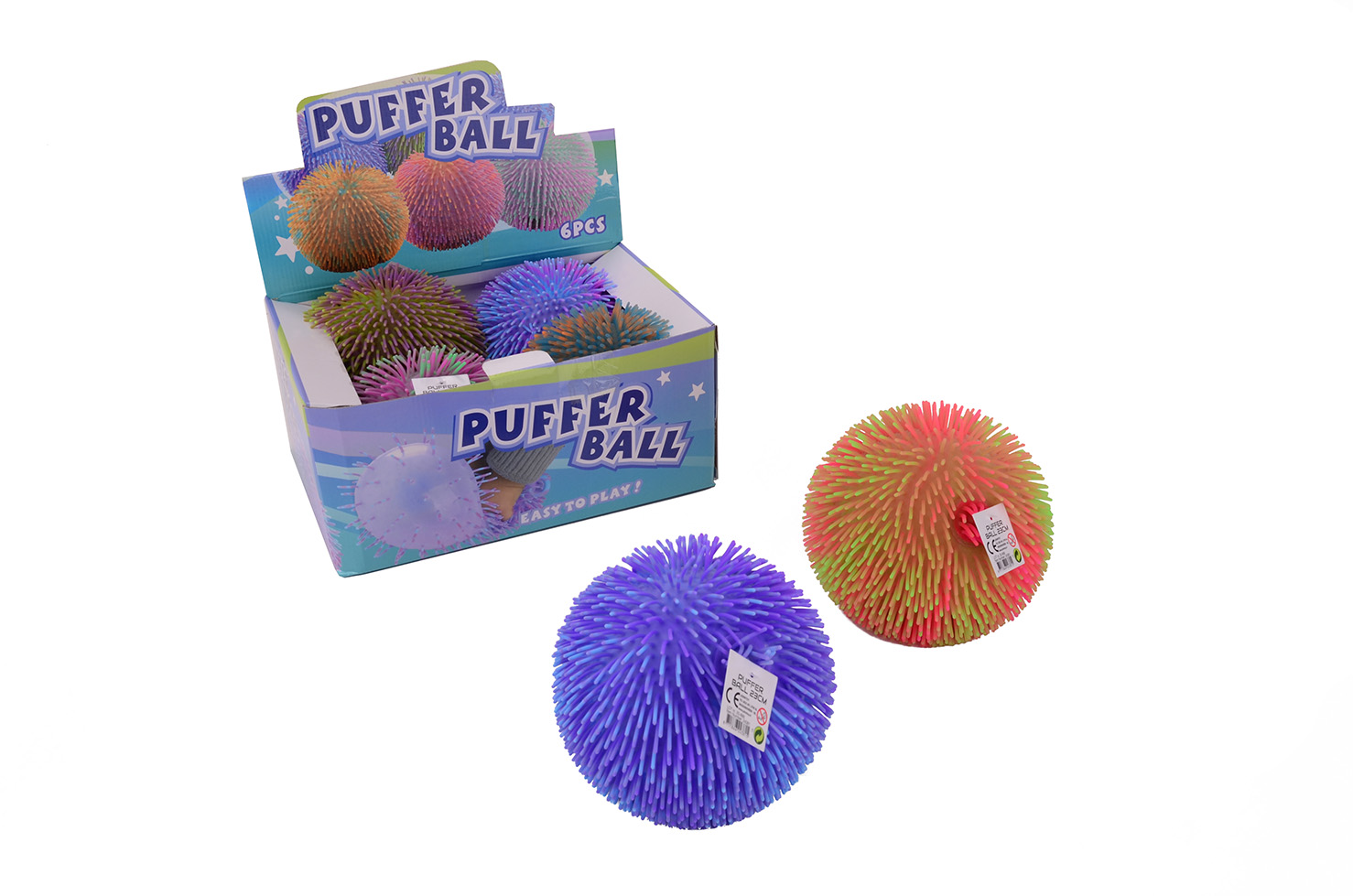 Fluffy bal 23 cm, twee kleurig