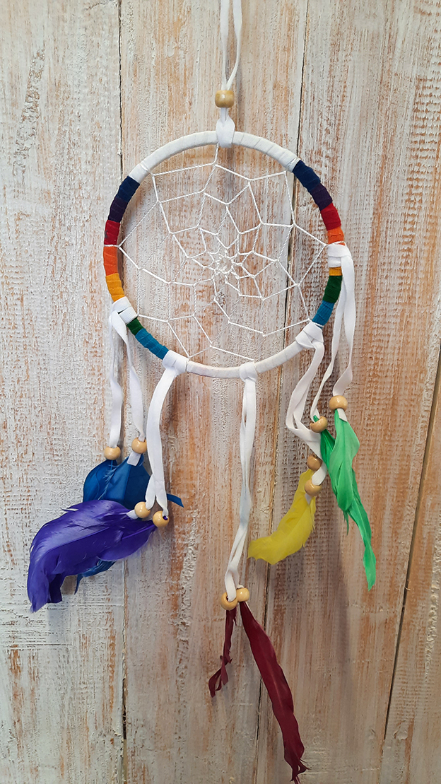 Dromenvanger Regenboog wit 12cm