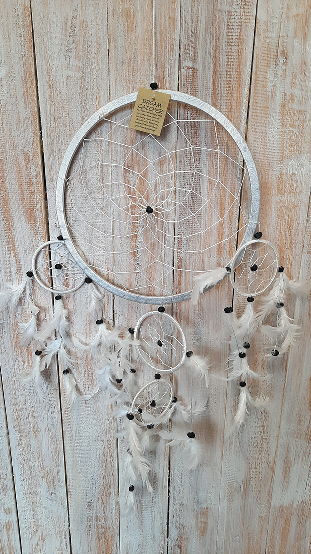 Dromenvanger ±26cm met kleintjes - wit