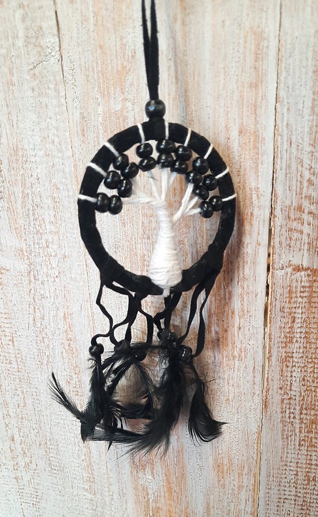 Dromenvanger ±6cm zonder kleintjes (Tree of life) - zwart