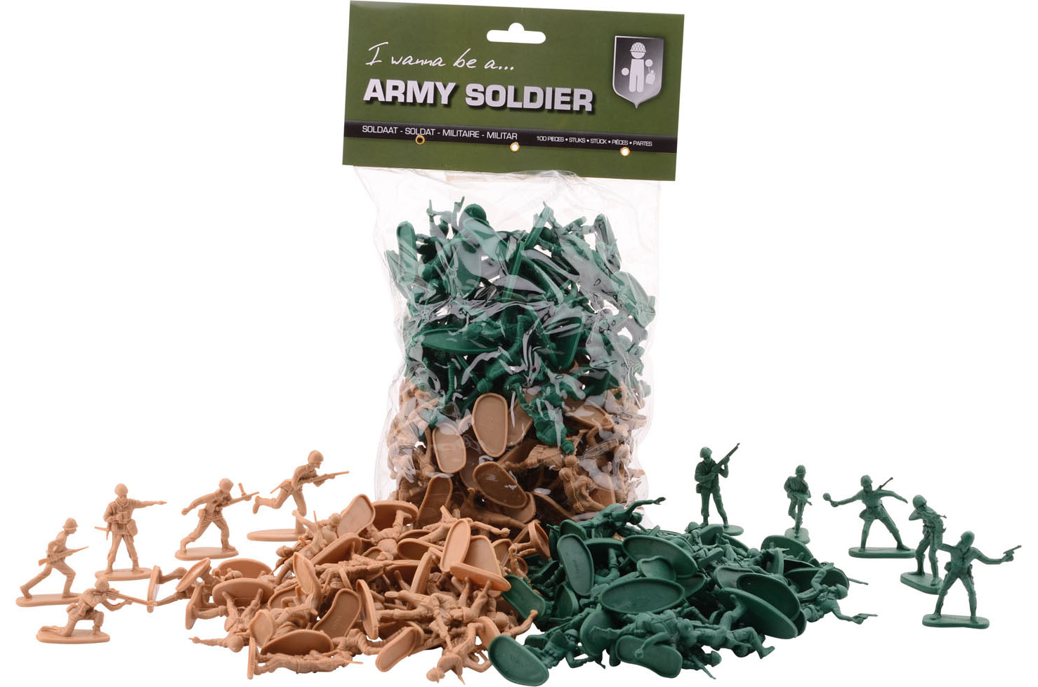 Army Forces 100 soldaatjes in zak