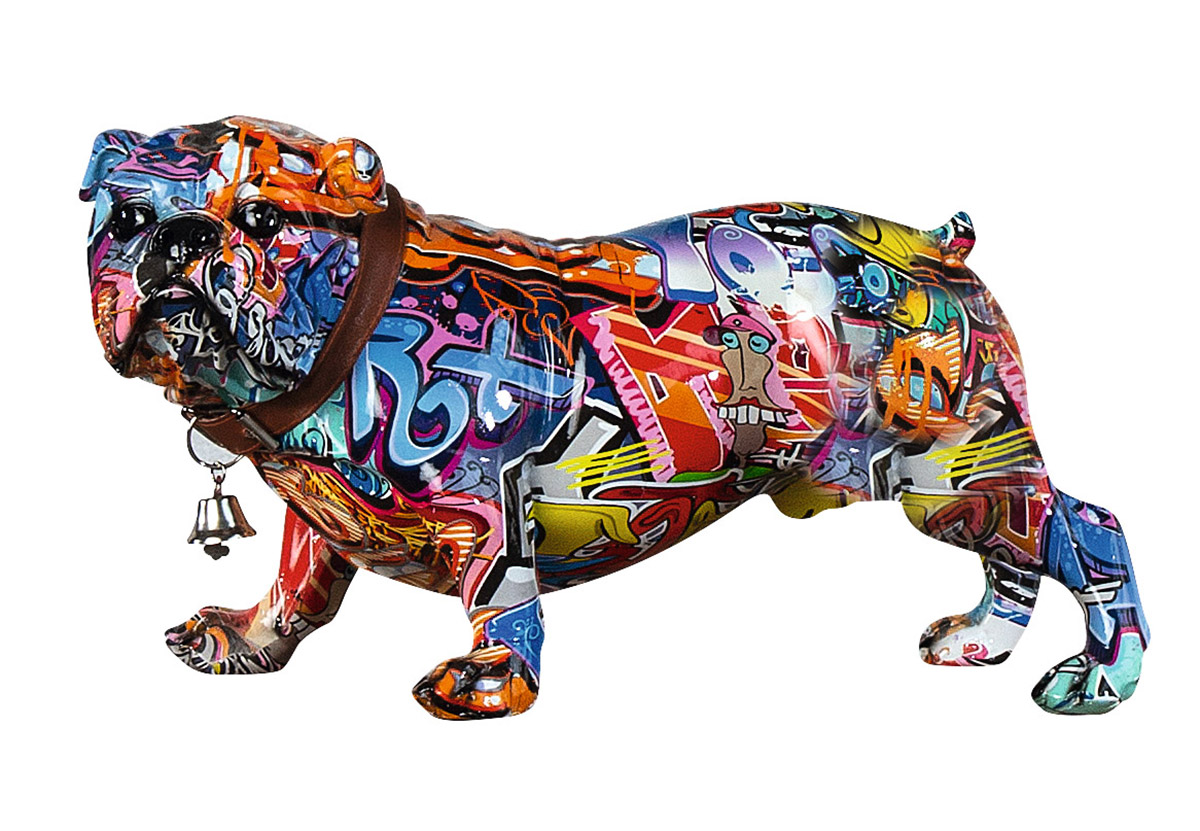 Poly Mop StreetArt Graffiti met halsband + bel