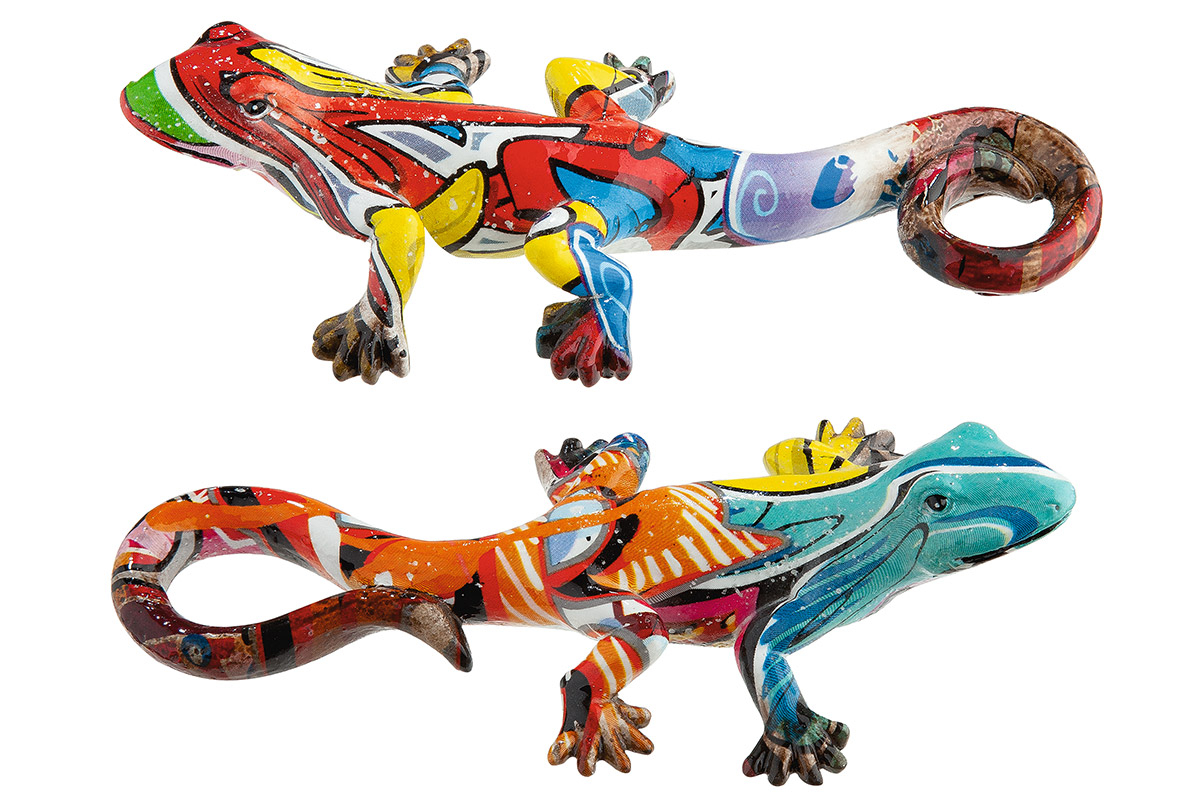 Poly Gekko StreetArt- Graffiti 7x14x4cm (lxbxh)