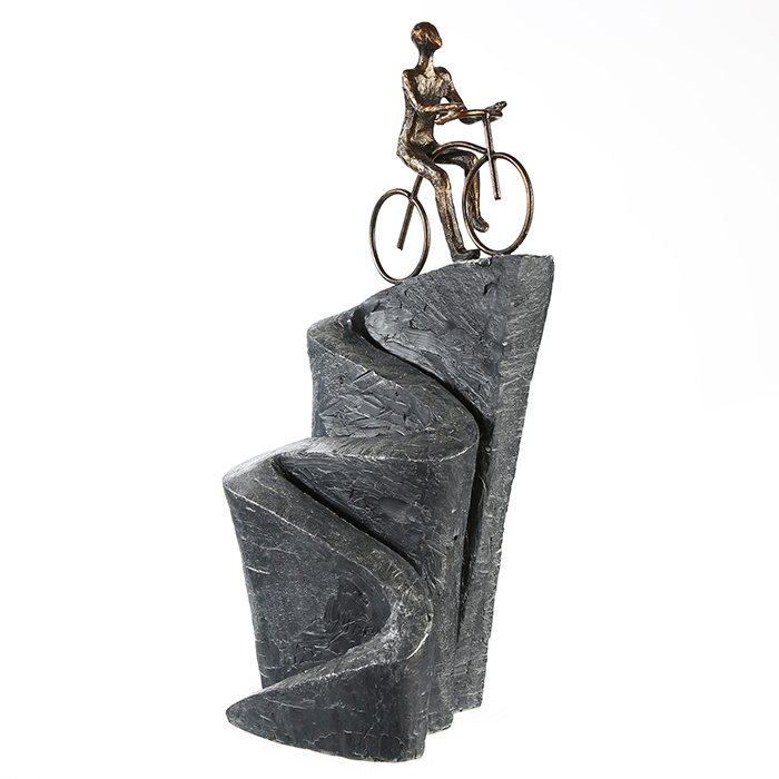 Sculptuur "Upward" poly brons an.zilver - Afbeelding 3