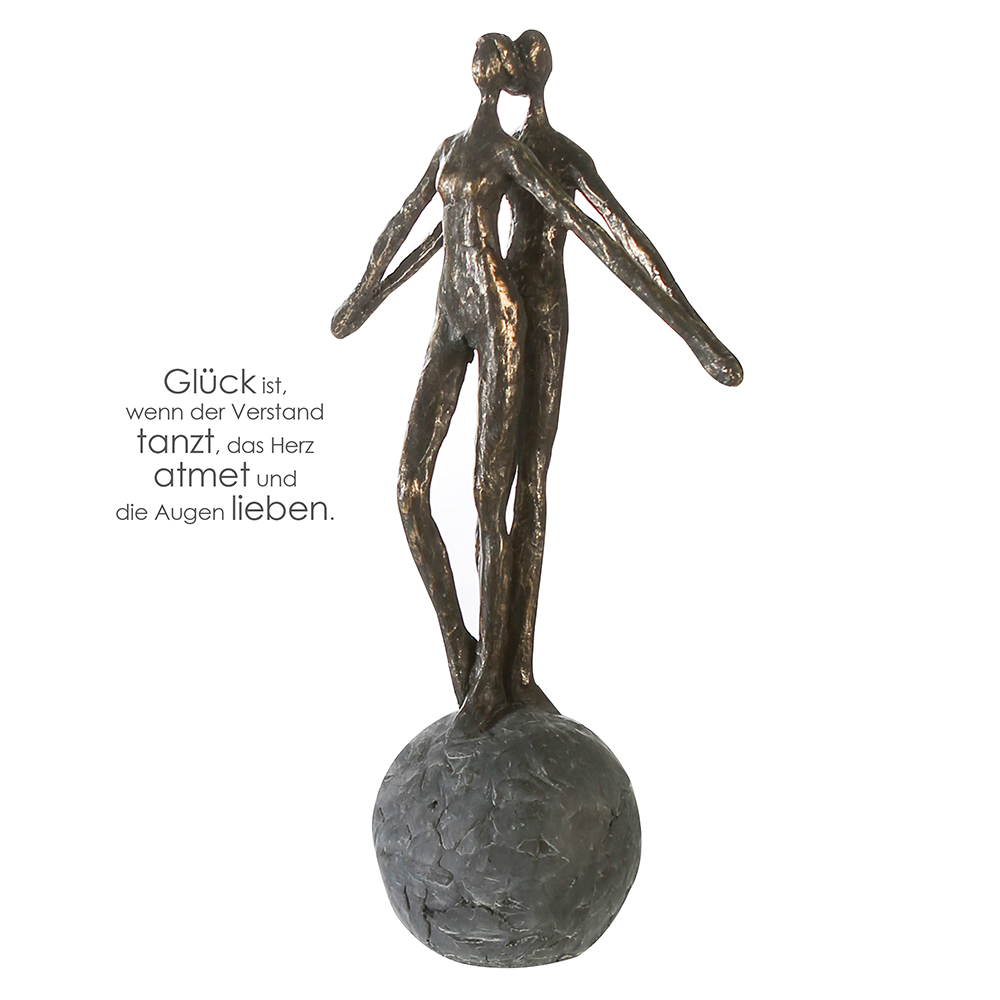Sculptuur "Encourage" poly bronskleurig koppel