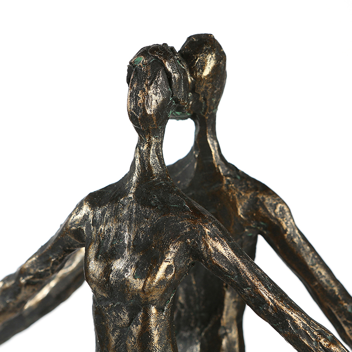 Sculptuur "Encourage" poly bronskleurig koppel - Afbeelding 4