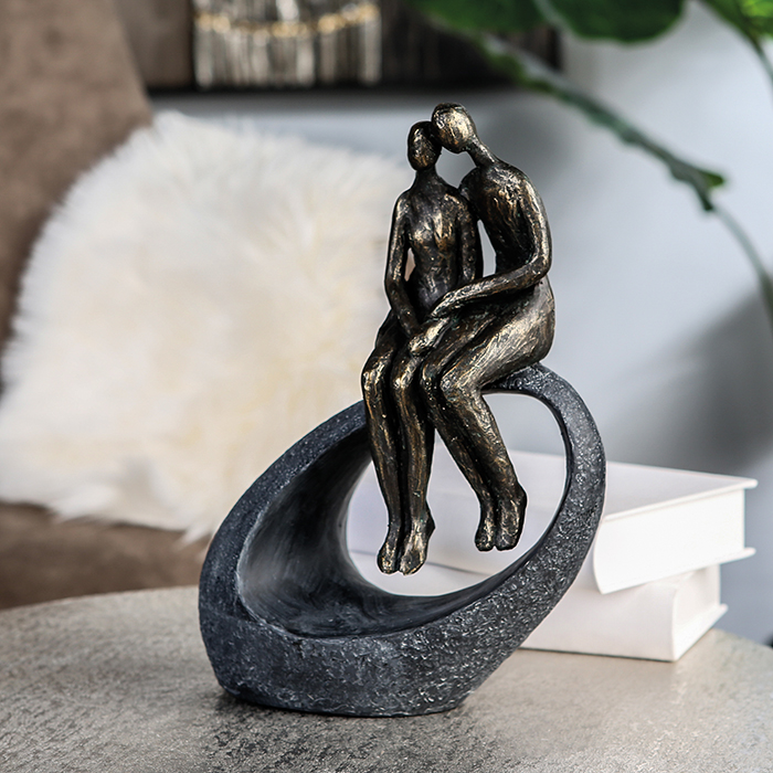 Sculptuur "Moment" poly brons kleur - Afbeelding 3