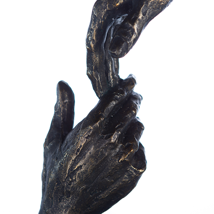 Sculptuur Twee handen poly brons handen 8x13x29cm - Afbeelding 5