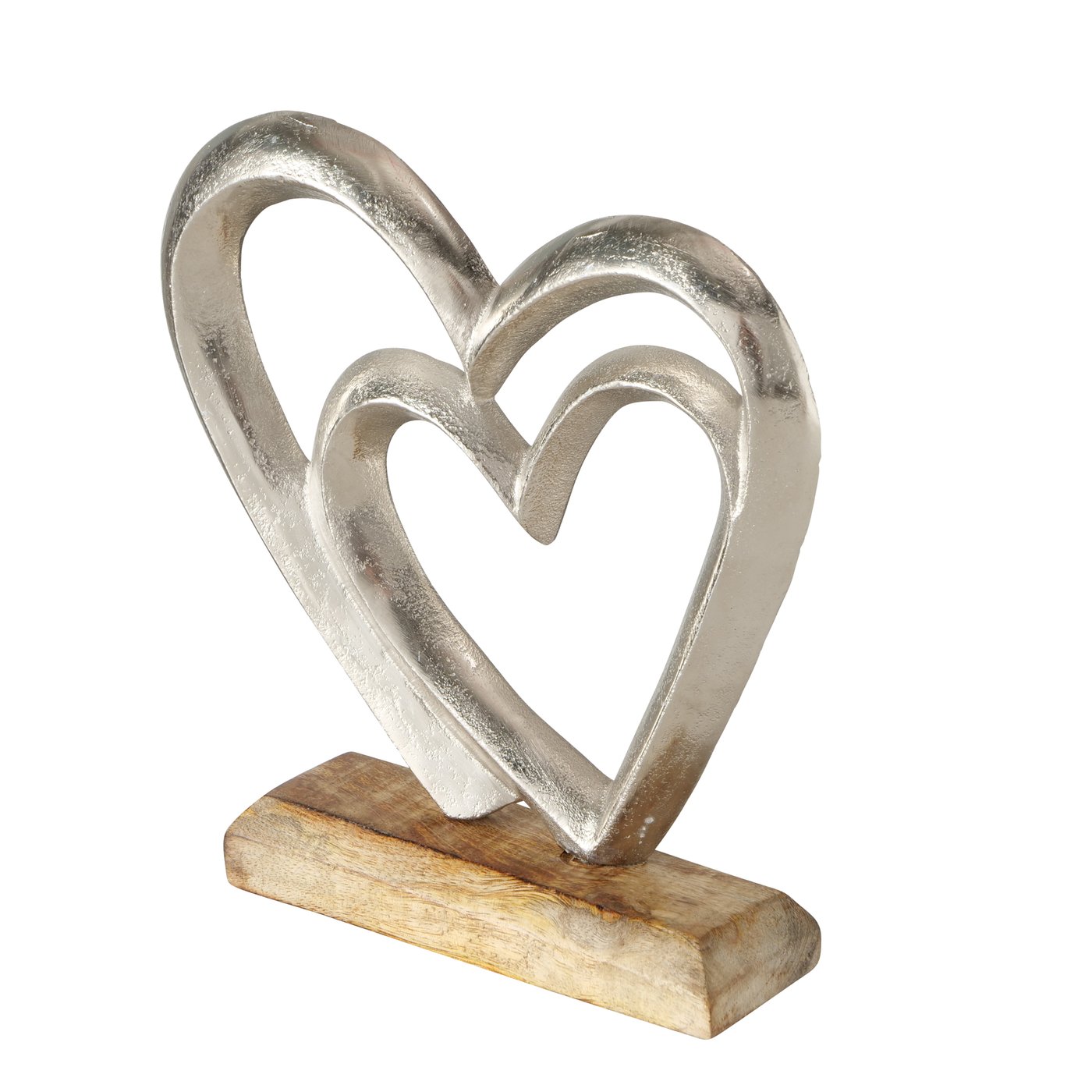 Decoratief object Albasi, HartH 20cm, Alu. nikkel