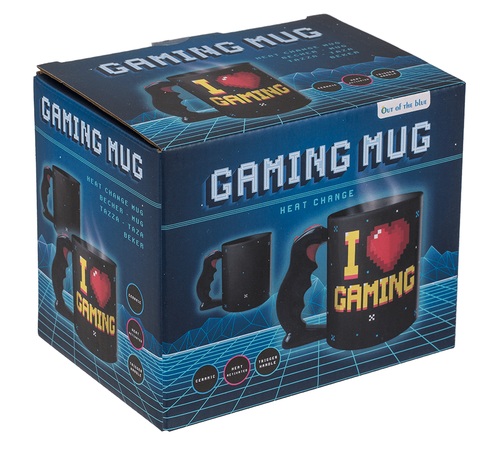 Mok I Love Gaming met thermal effect ±320ml H:±10x12cm ceramic - Afbeelding 4