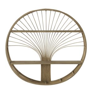Wandplank Babro, Overig, H 73cm, B 73cm, Bamboe, naturel
