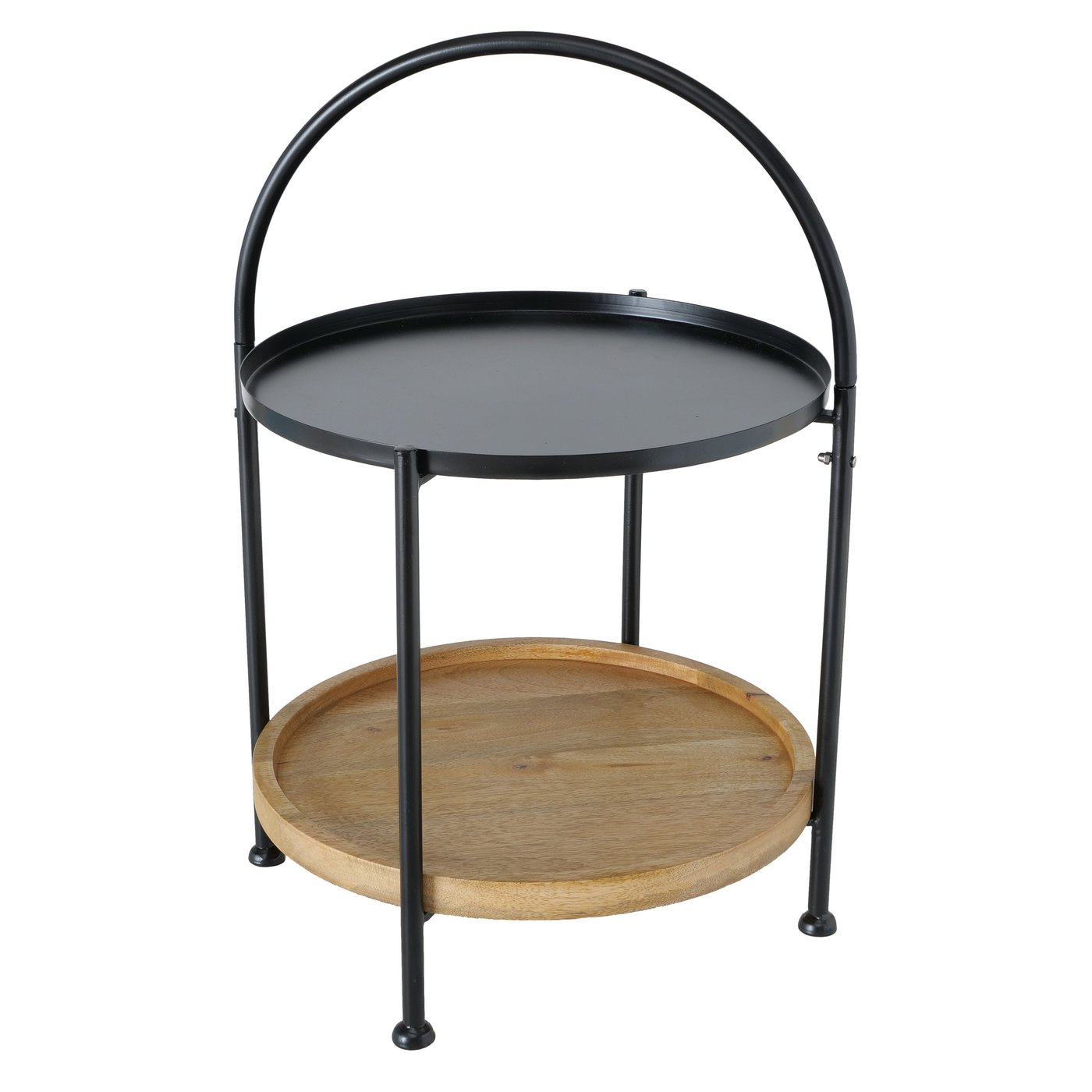 Tafel Dublas , Bijzettafel, H 55cm, B 39cm, Mangohout, IJzer