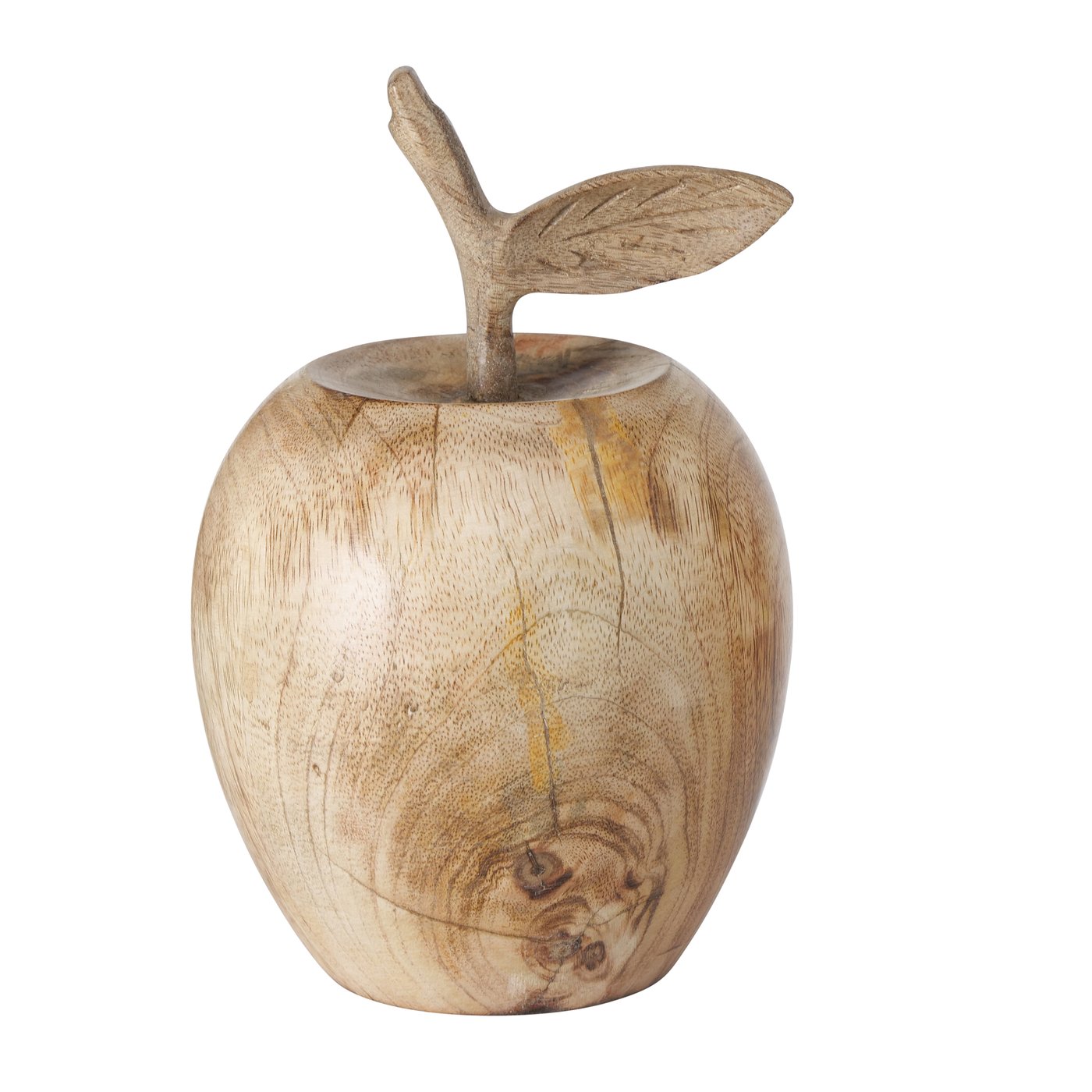 Appel Wumel, H 18cm, Mangohout, Eenkleurige naturel