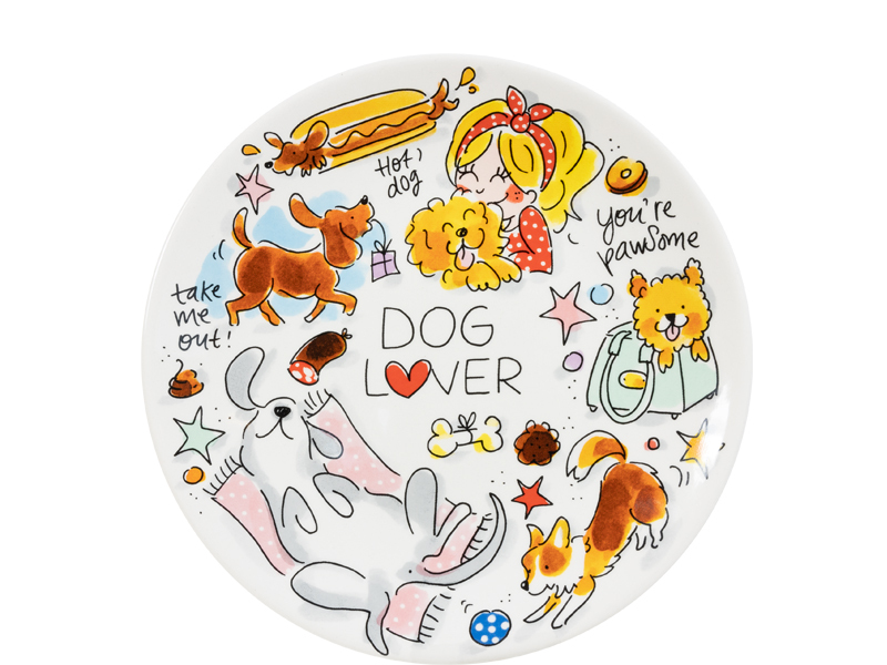 Blond Amsterdam bord 22 cm dog lover