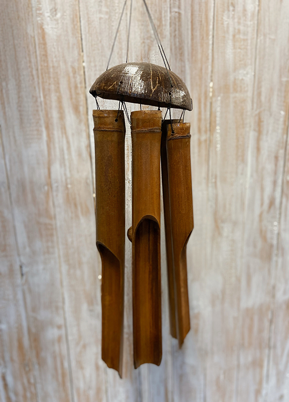 Bamboe windgong kokosnoot -naturel 40cm