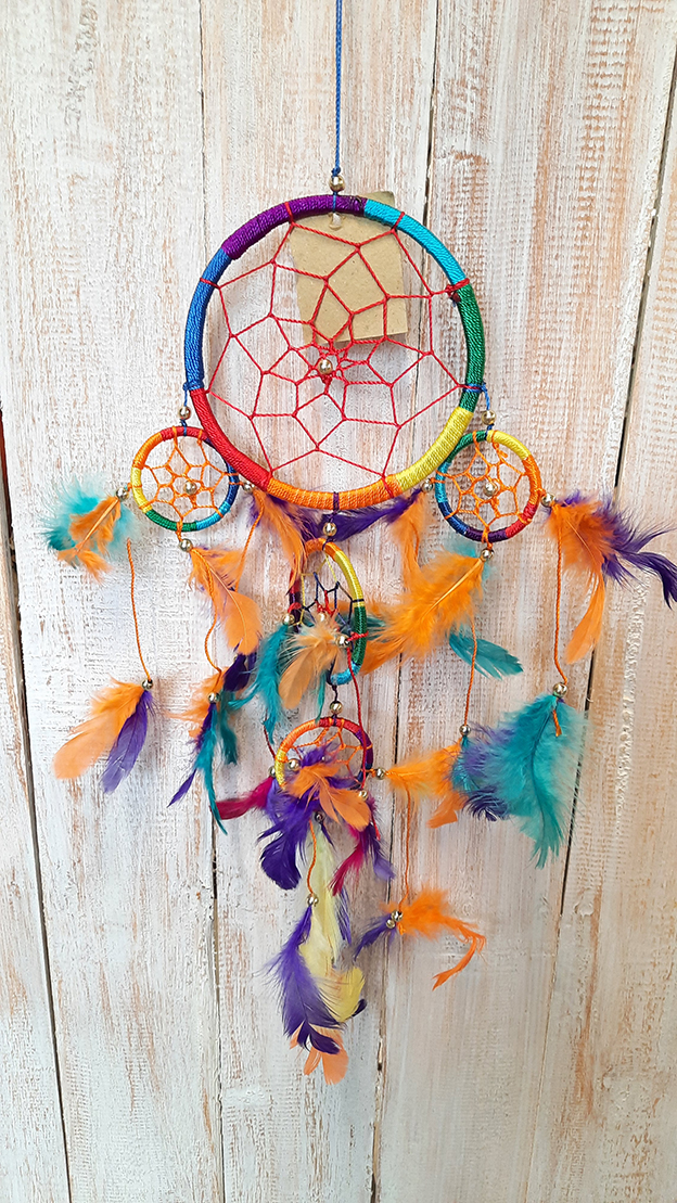 Dromenvanger ±12cm regenboog (pastelveren)