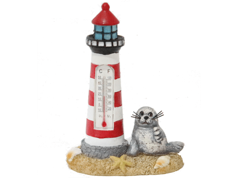 Thermometer vuurt. rood + zeehond
