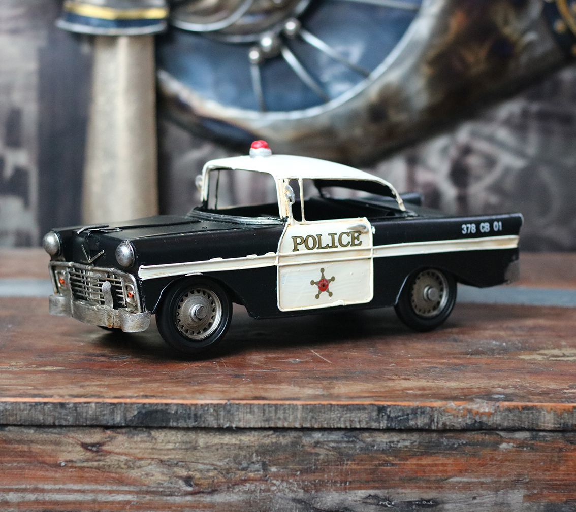 Metal Politieauto 32x 13 cm