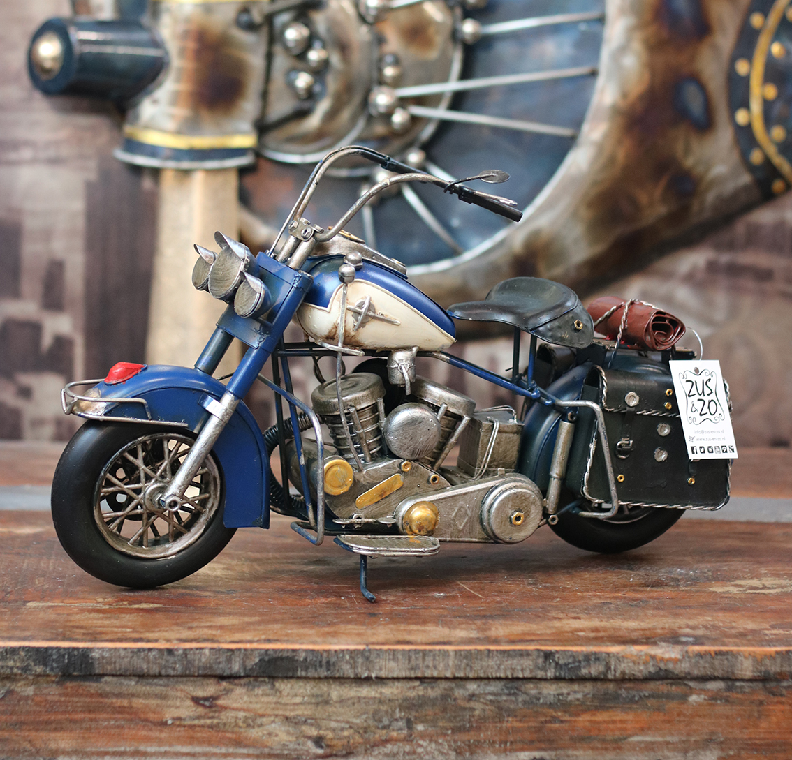 Metal Motor XL Blauw 38 x 25 cm