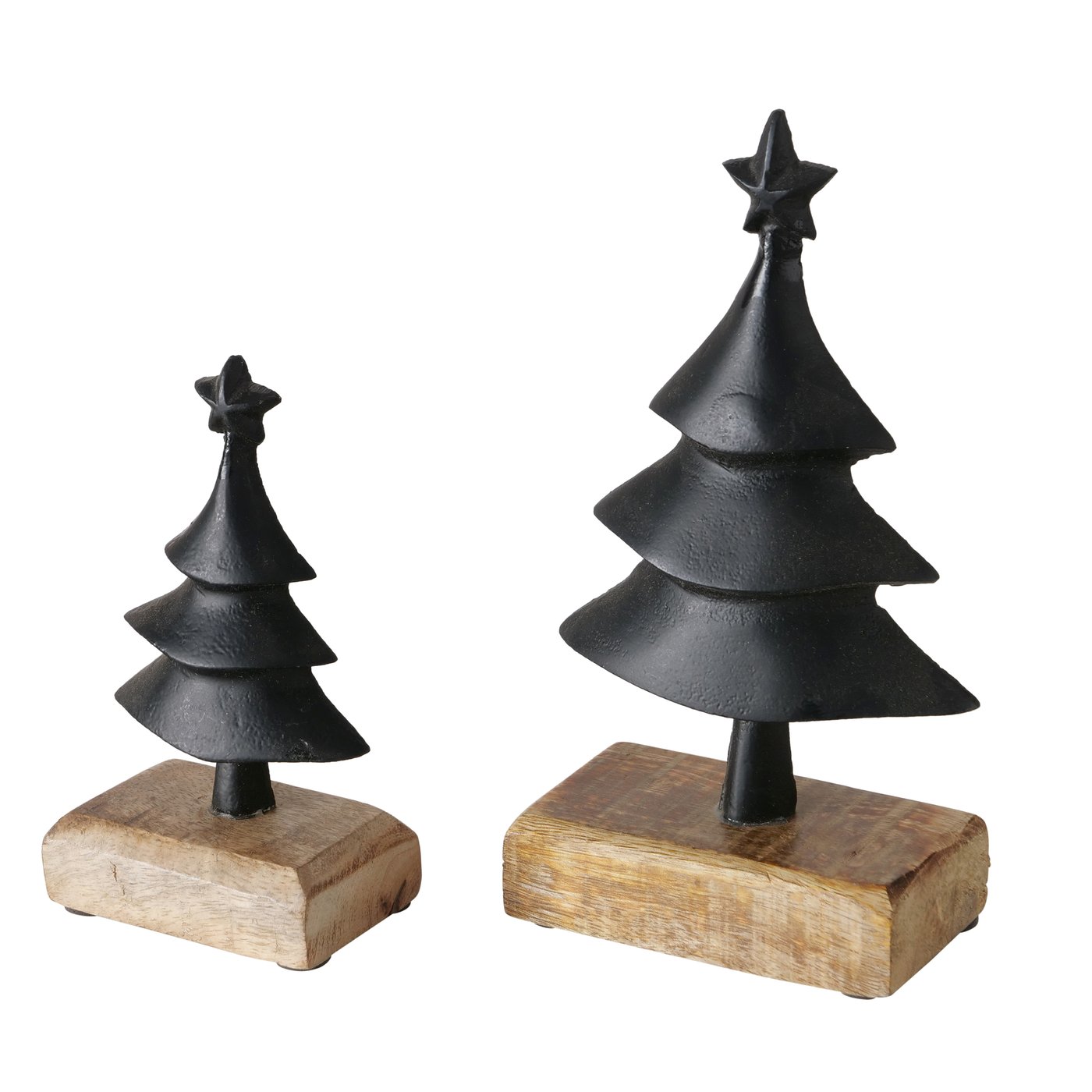 Decoratie object Egli, Christmas tree, H 14 cm, mangohout
