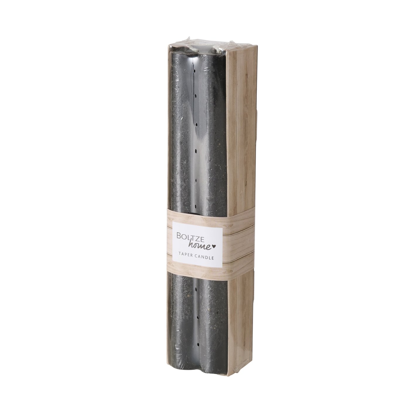 Kaars Melia, 4 stuks, 20x 2,5 cm, zwart