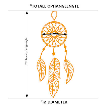 Dromenvanger ±22cm zonder kleintjes - gehaakt in rotanring - Afbeelding 3