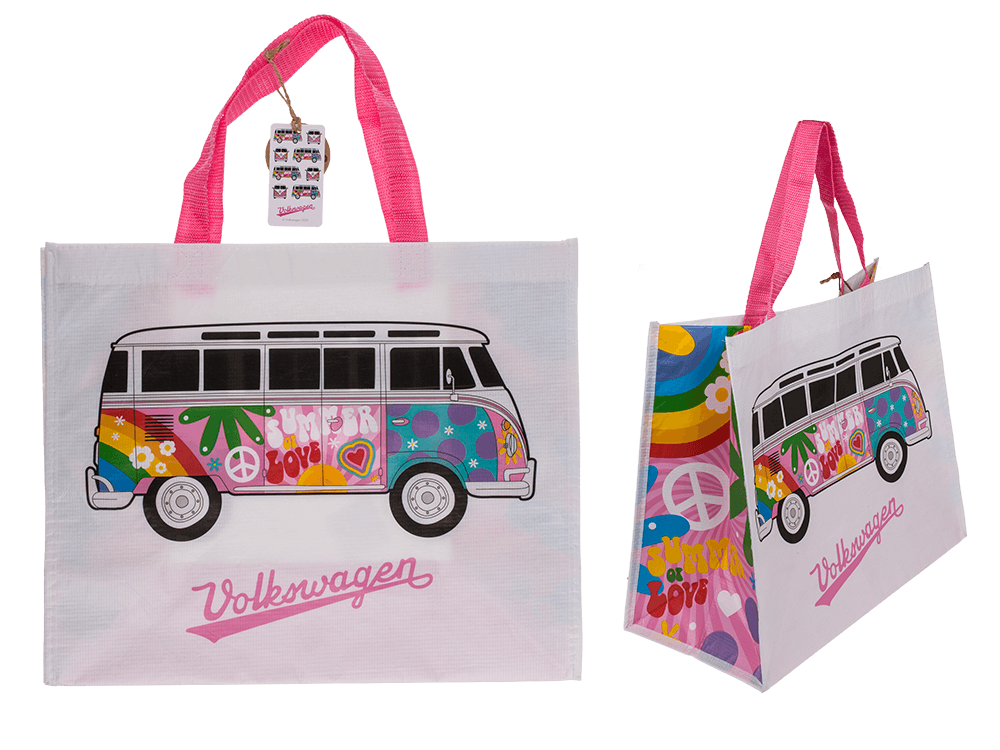 Shopper, VW T1 Bus - Summer Love, ca. 33 x 39cm, gerecycled plastic