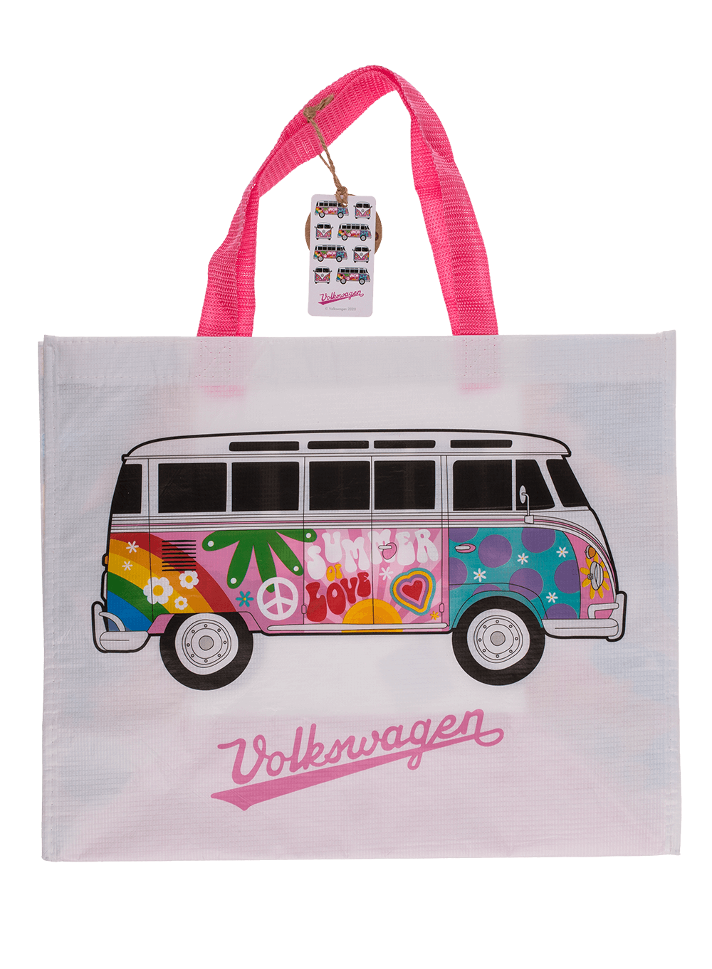 Shopper, VW T1 Bus - Summer Love, ca. 33 x 39cm, gerecycled plastic - Afbeelding 2