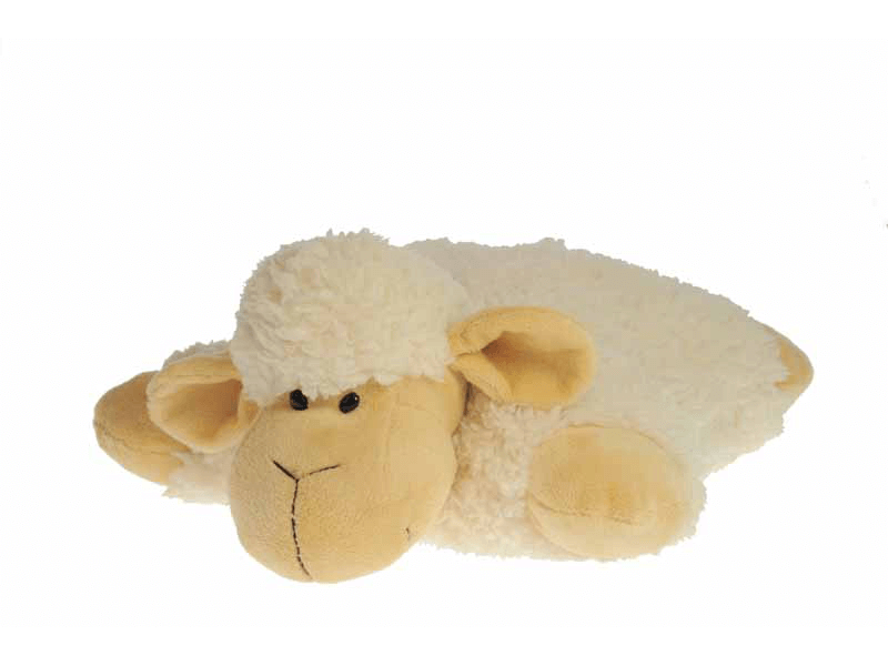 Pluche knuffelkussen schaap, 35cm