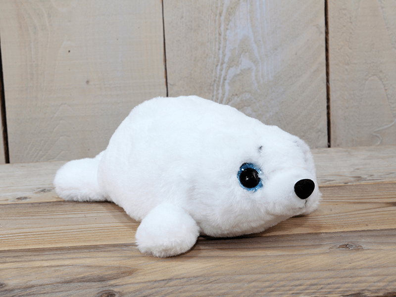 Pluche soft zeeh., grote ogen 30cm