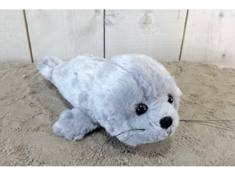 Zeehond soft liggend grijs 30cm