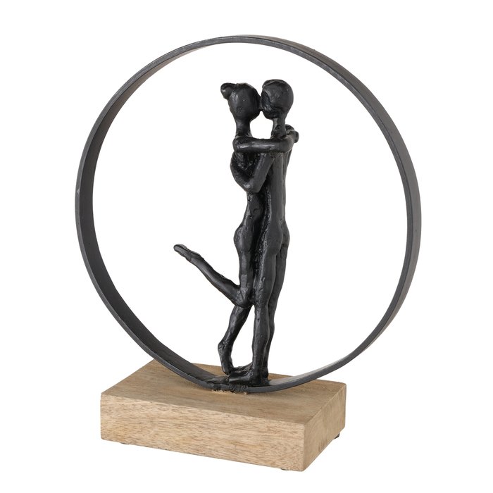 Decoratief beeld Samen, rond, H 26cm, Mango