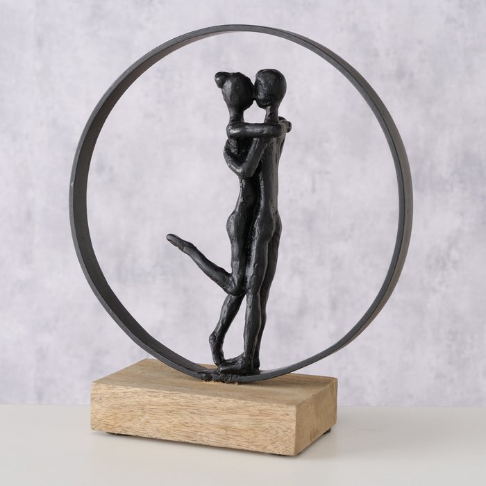 Decoratief beeld Samen, rond, H 26cm, Mango - Afbeelding 2