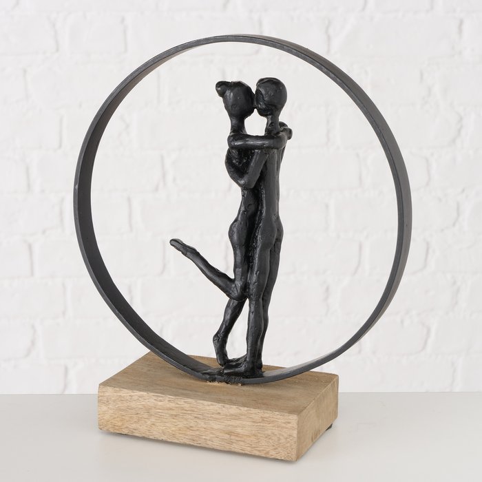 Decoratief beeld Samen, rond, H 26cm, Mango - Afbeelding 5