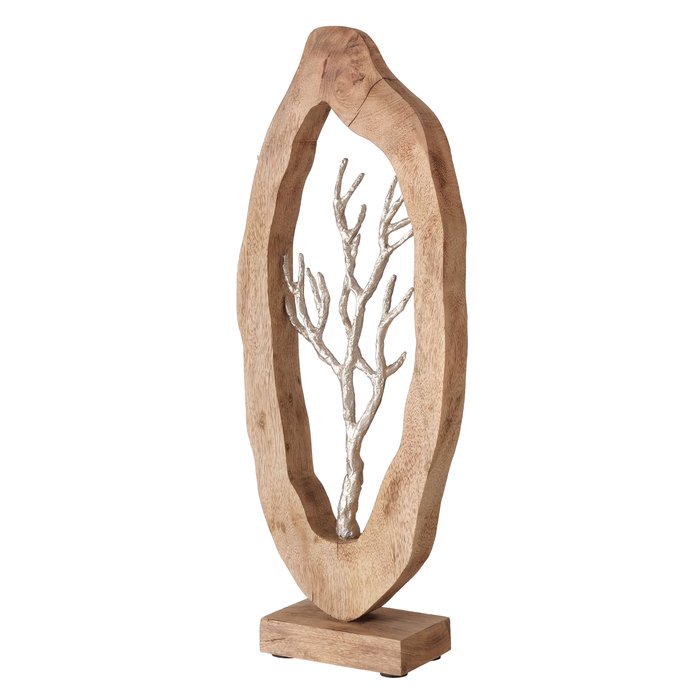 Decoratief beeld Ivelan, ovaal, H 58cm, Mango