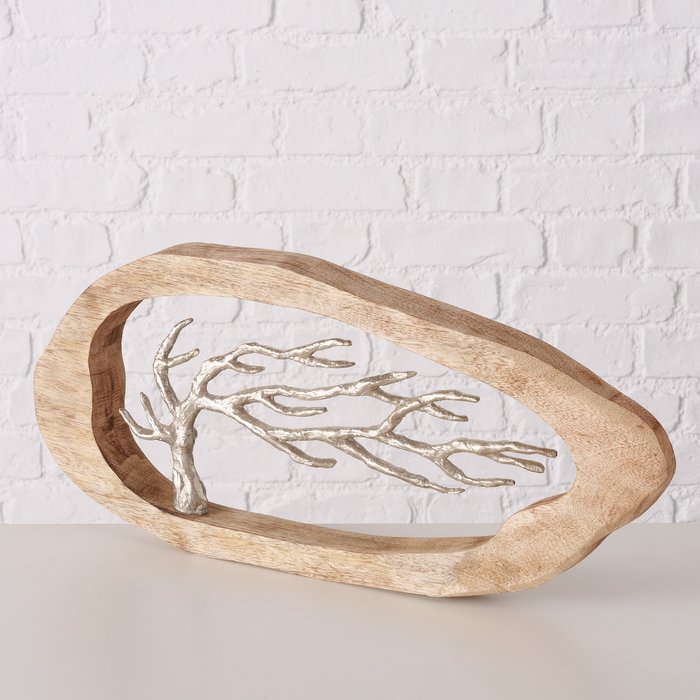 Decoratief beeld Ivelan, ovaal, H 25cm, Mango